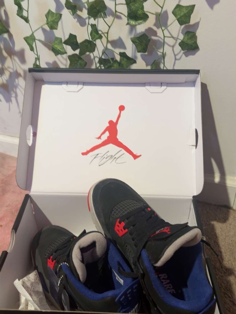 Jordan Women's Black Red Blue Retro Sneakers